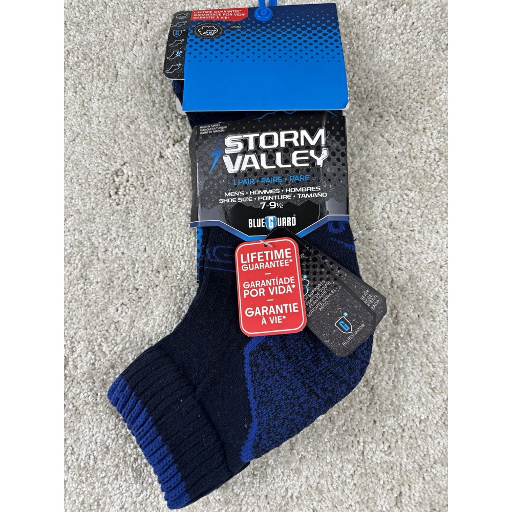 Storm Valley BlueGuard Men's Low Cut Socks Navy/Blue 1 Pair Size 7-9.5
